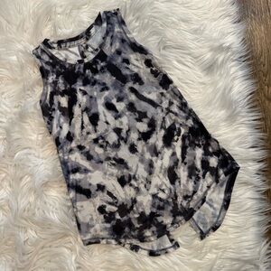 Old Navy Active Girls Tie Dye Tank Top Gray Black Size S 6-7 Sleeveless Shirt